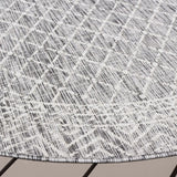 Safavieh Courtyard 6'-7" x 6'-7" Rug in Light Grey / Dark Grey