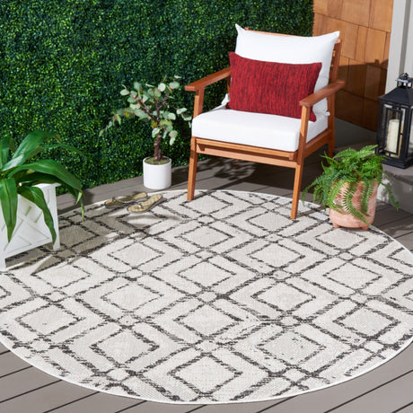 Safavieh Courtyard Cy8951 - 53712 Ivory/Black Rug - Safavieh - cy8951 - 53712 - 7r
