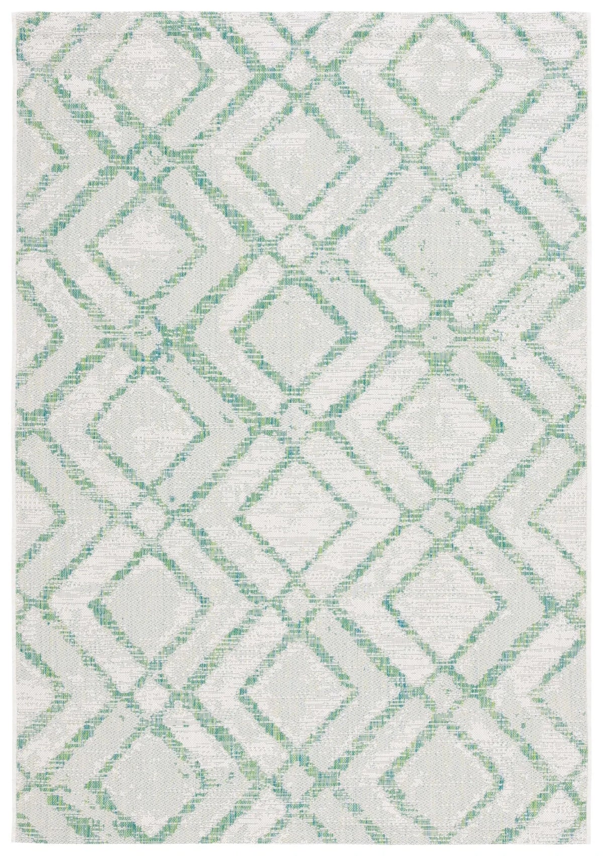 Safavieh Courtyard 4'-0" x 5'-7" Rug in Ivory / Green