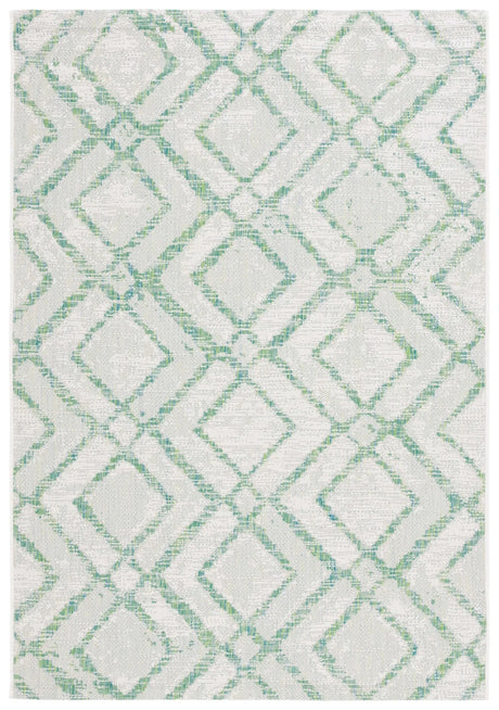 Safavieh Courtyard 4'-0" x 5'-7" Rug in Ivory / Green