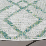 Safavieh Courtyard 6'-7" x 6'-7" Rug in Ivory / Green