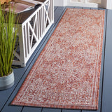 Safavieh Courtyard 2'-2" x 9'-0" Rug in Red / Ivory