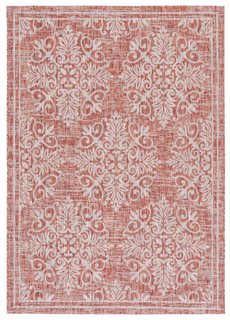 Safavieh Courtyard 4'-5" x 6'-5" Rug in Red / Ivory