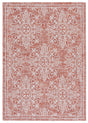 Safavieh Courtyard 4'-5" x 6'-5" Rug in Red / Ivory