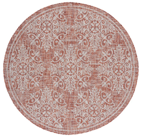 Safavieh Courtyard 6'-7" x 6'-7" Rug in Red / Ivory
