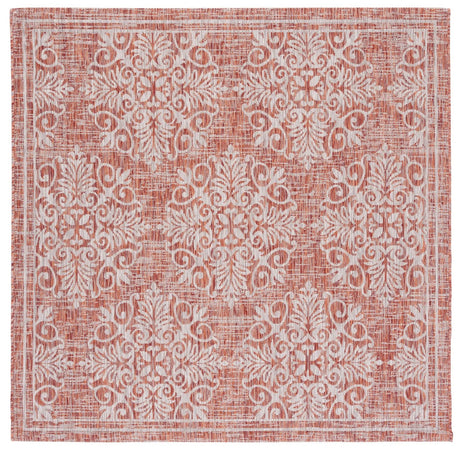 Safavieh Courtyard 6'-7" x 6'-7" Rug in Red / Ivory