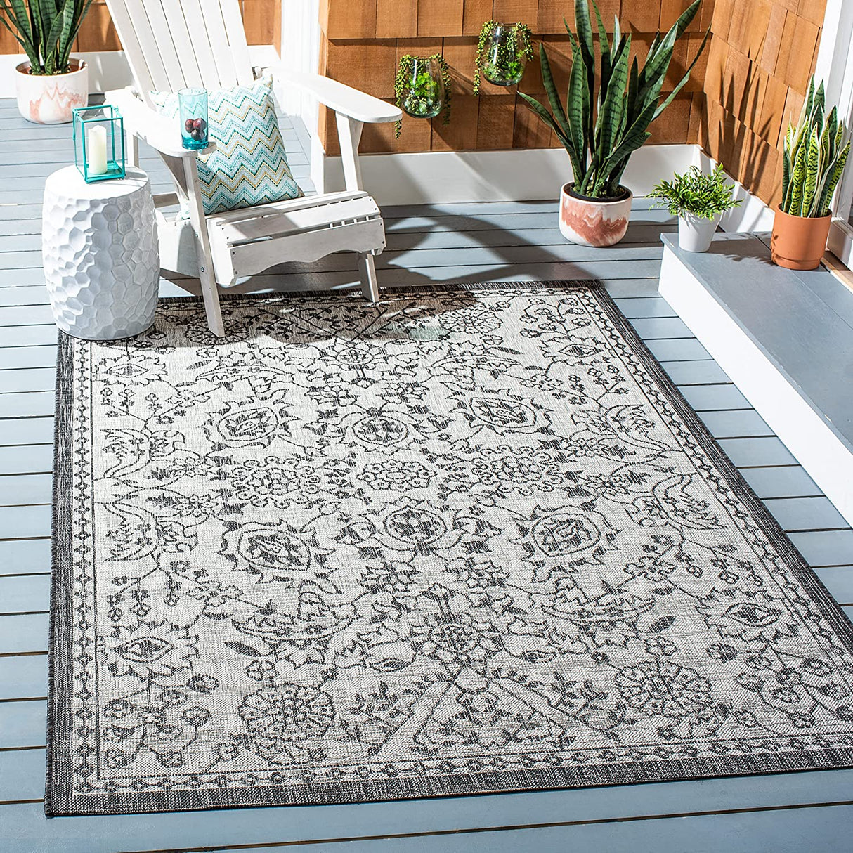 Safavieh Courtyard Cy8968 - 37612 Grey/Black Rugs - Safavieh - cy8968 - 37612 - 4