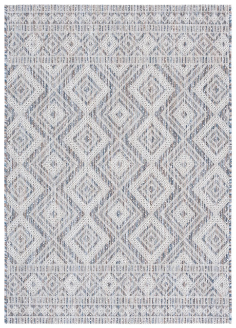 Safavieh Courtyard 4'-0" x 5'-7" Rug in Ivory Blue / Beige