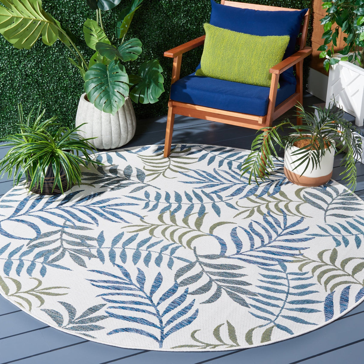 Safavieh Courtyard Cy9631 - 53424 Beige/Green Blue Rug - Safavieh - cy9631 - 53424 - 7r
