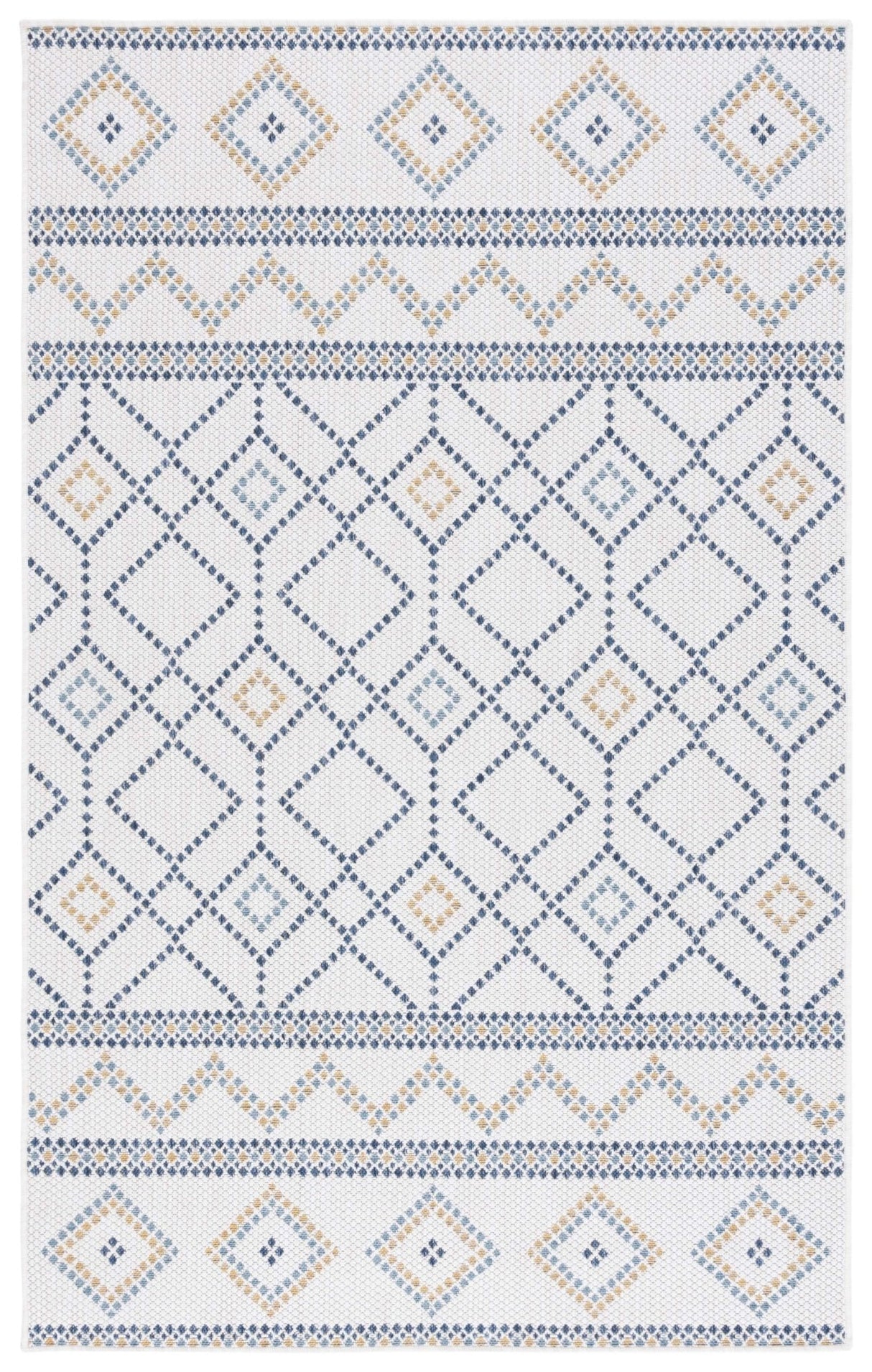 Safavieh Courtyard Cy9681 - 53455 Ivory/Navy Yellow Rug - Safavieh - cy9681 - 53455 - 4