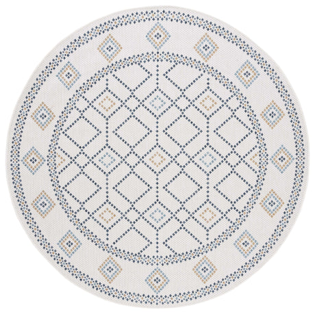 Safavieh Courtyard Cy9681 - 53455 Ivory/Navy Yellow Rug - Safavieh - cy9681 - 53455 - 7r