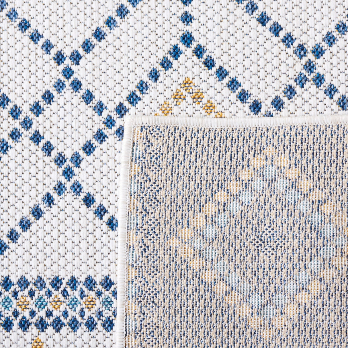 Safavieh Courtyard Cy9681 - 53455 Ivory/Navy Yellow Rug - Safavieh - cy9681 - 53455 - 7r