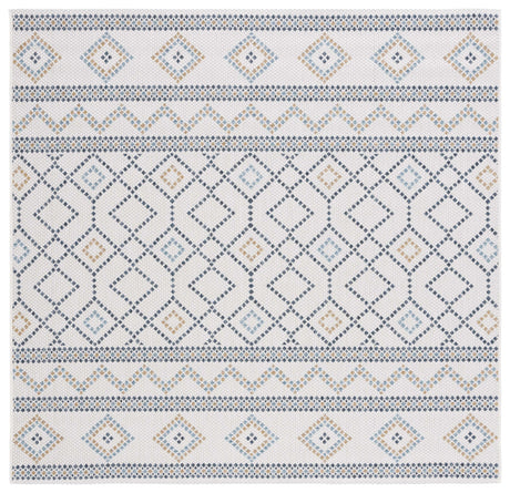 Safavieh Courtyard Cy9681 - 53455 Ivory/Navy Yellow Rug - Safavieh - cy9681 - 53455 - 7r