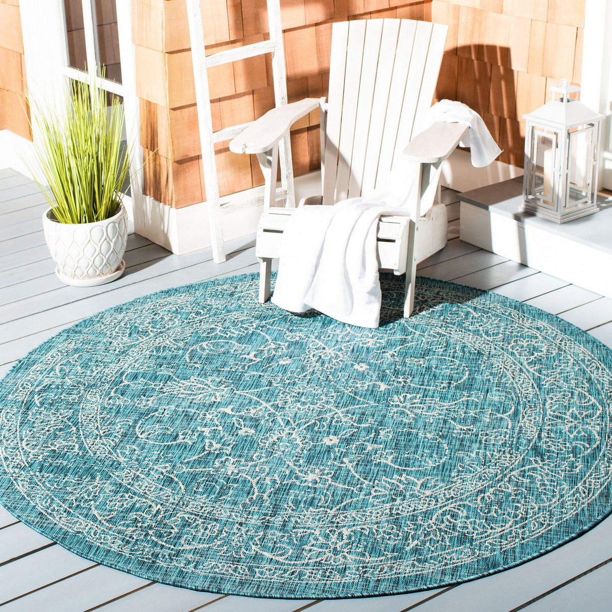 Safavieh Courtyard Cyb8680 - 37221 Turquoise Rug - Safavieh - cyb8680 - 37221 - 5
