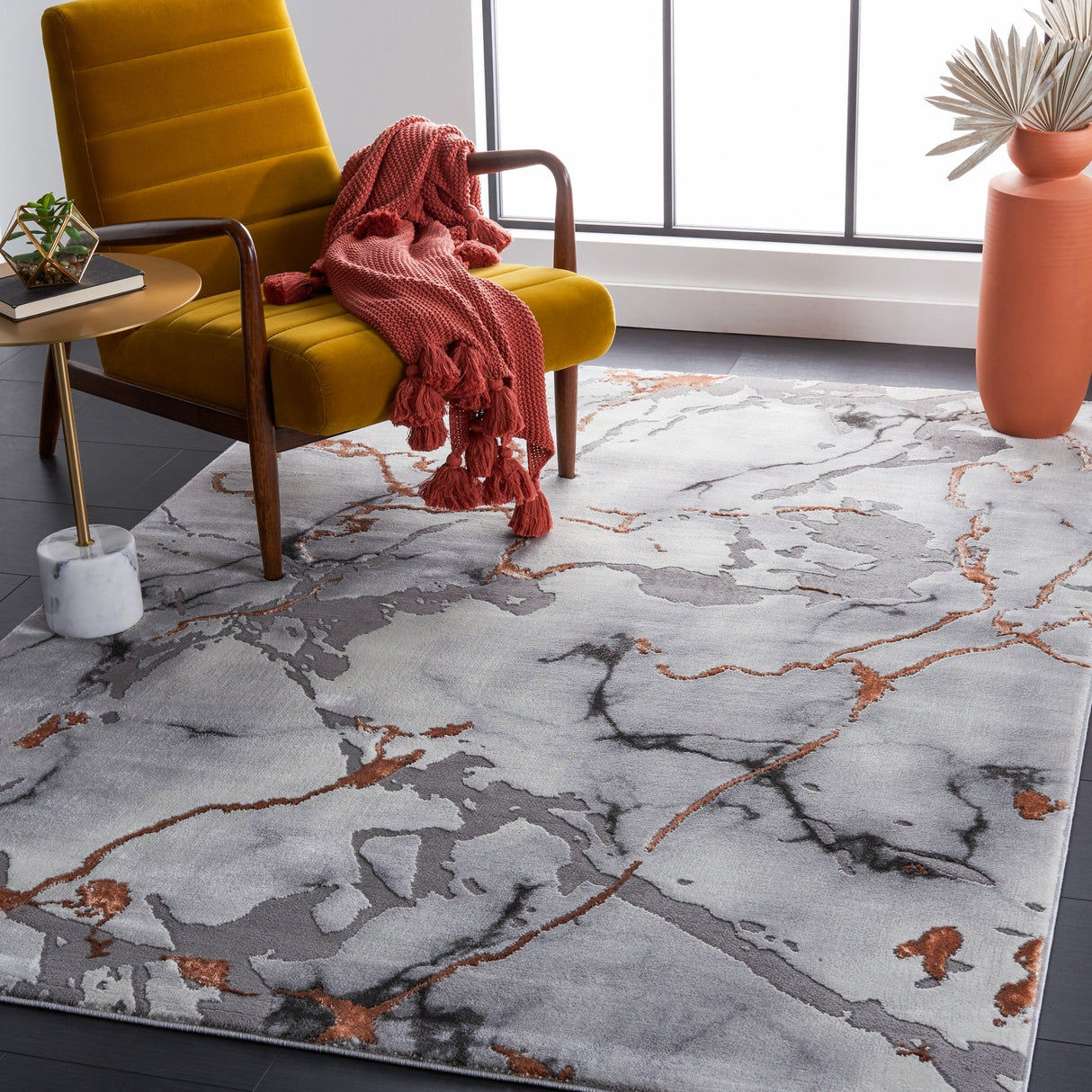 Safavieh Craft Cft852G Grey/Orange Rug - Safavieh - cft852g - 4