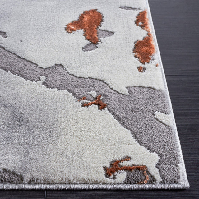 Safavieh Craft Cft852G Grey/Orange Rug - Safavieh - cft852g - 7r