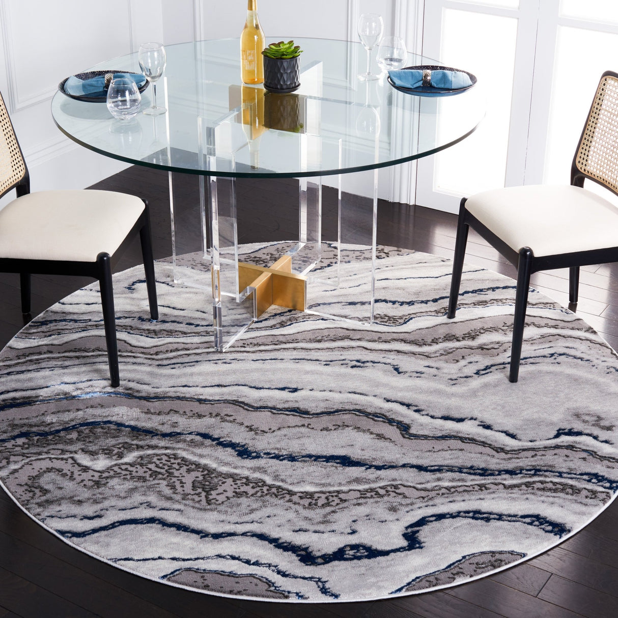 Safavieh Craft Cft858H Grey/Blue Rug - Safavieh - cft858h - 7r