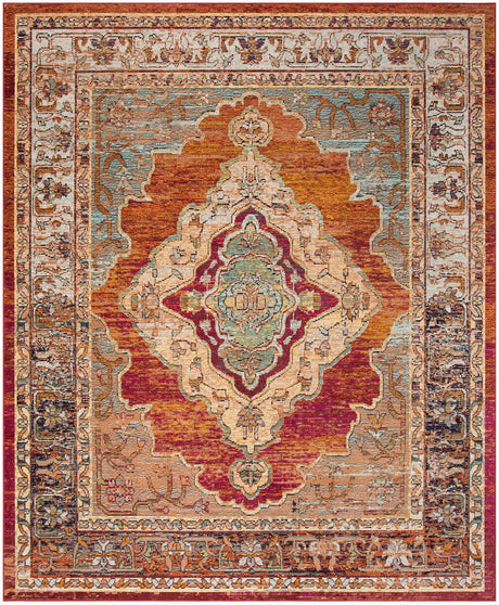 Safavieh Crystal Crs500A Orange/Light Blue Rug - Safavieh - crs500a - 3