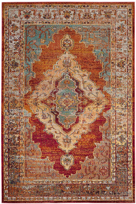 Safavieh Crystal Crs500A Orange/Light Blue Rug - Safavieh - crs500a - 3