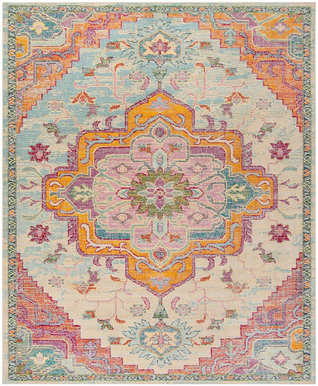 Safavieh Crystal Crs501B Light Blue/Fuchsia Rug - Safavieh - crs501b - 3