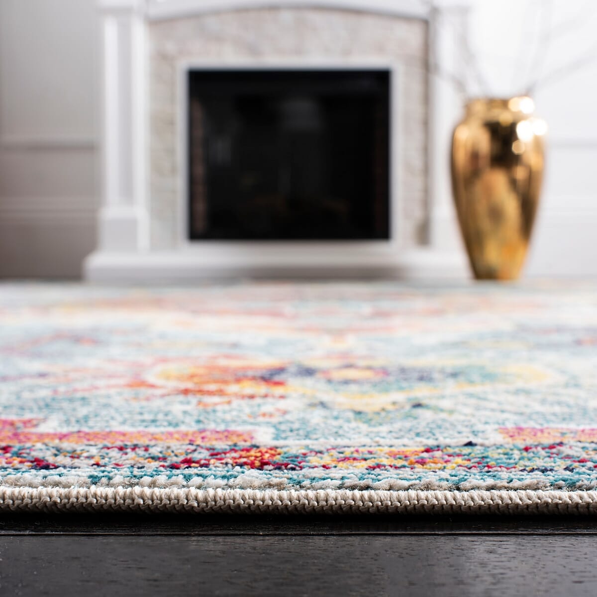 Safavieh Crystal Crs501J Teal/Orange Rug - Safavieh - crs501j - 3