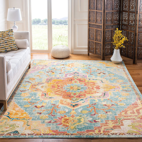 Safavieh Crystal Crs501K Orange/Teal Rug - Safavieh - crs501k - 4r