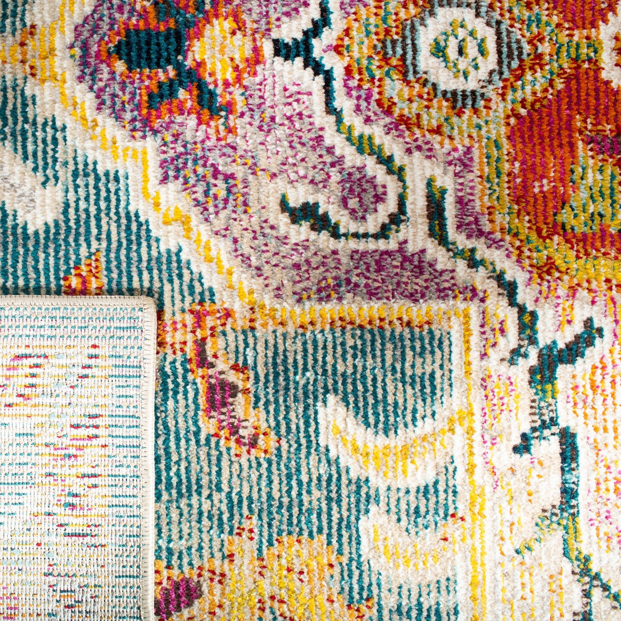 Safavieh Crystal Crs501K Orange/Teal Rug - Safavieh - crs501k - 4r