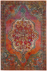 Safavieh Crystal Crs502A Orange/Light Blue Rug - Safavieh - crs502a - 3