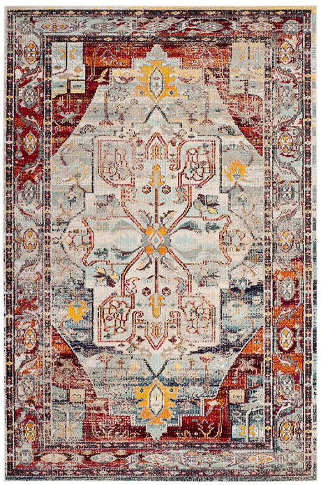 Safavieh Crystal Crs503C Light Blue / Red Rugs - Safavieh - crs503c - 3