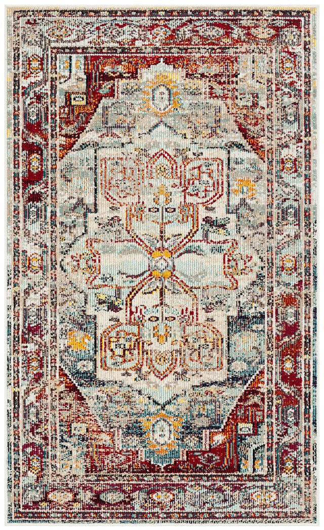 Safavieh Crystal Crs503C Light Blue / Red Rugs - Safavieh - crs503c - 3