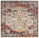 Safavieh Crystal Crs503C Light Blue / Red Rugs - Safavieh - crs503c - 7sq