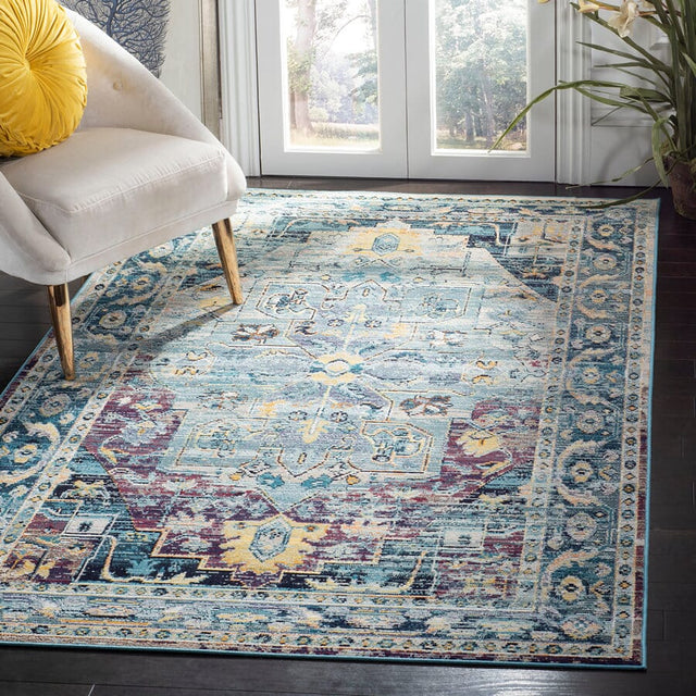 Safavieh Crystal Crs503D Teal / Purple Rugs - Safavieh - crs503d - 3