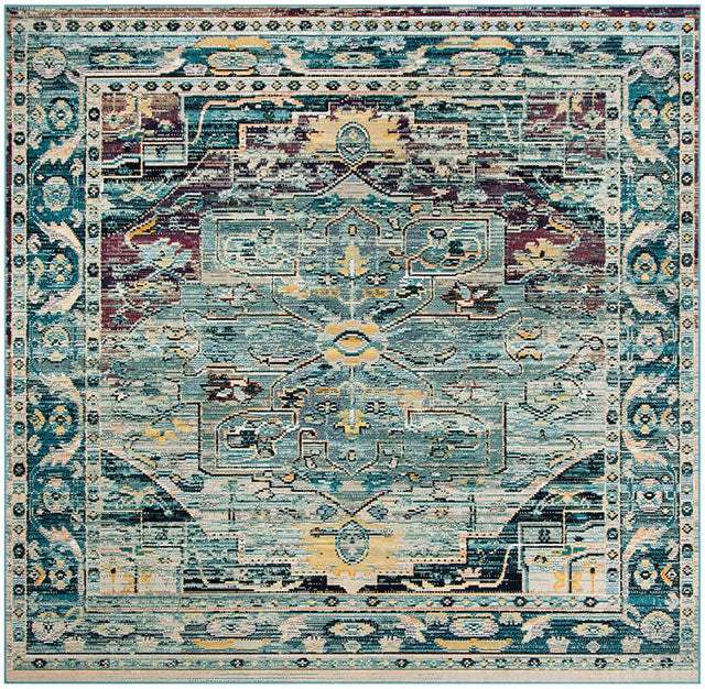 Safavieh Crystal Crs503D Teal / Purple Rugs - Safavieh - crs503d - 7sq