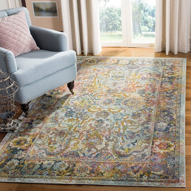 Safavieh Crystal Crs504A Light Blue / Orange Rugs - Safavieh - crs504a - 3