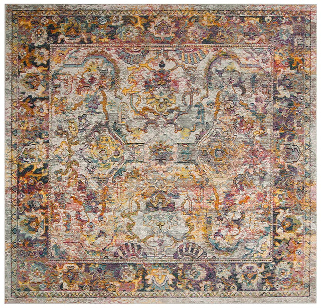 Safavieh Crystal Crs504A Light Blue / Orange Rugs - Safavieh - crs504a - 7sq