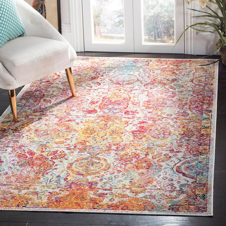 Safavieh Crystal Crs505A Light Blue / Orange Rugs - Safavieh - crs505a - 3