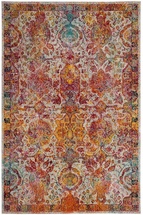 Safavieh Crystal Crs505A Light Blue / Orange Rugs - Safavieh - crs505a - 3