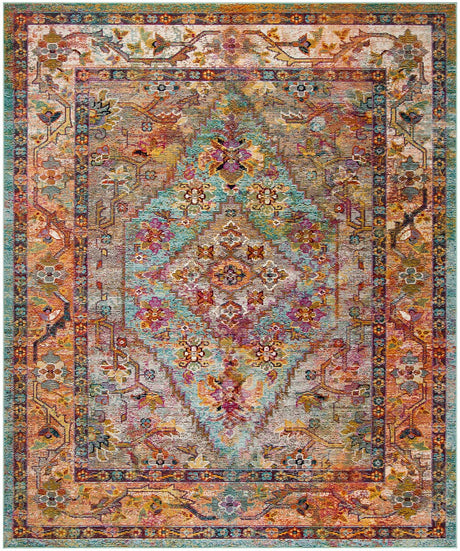 Safavieh Crystal Crs507A Light Blue / Orange Rugs - Safavieh - crs507a - 3