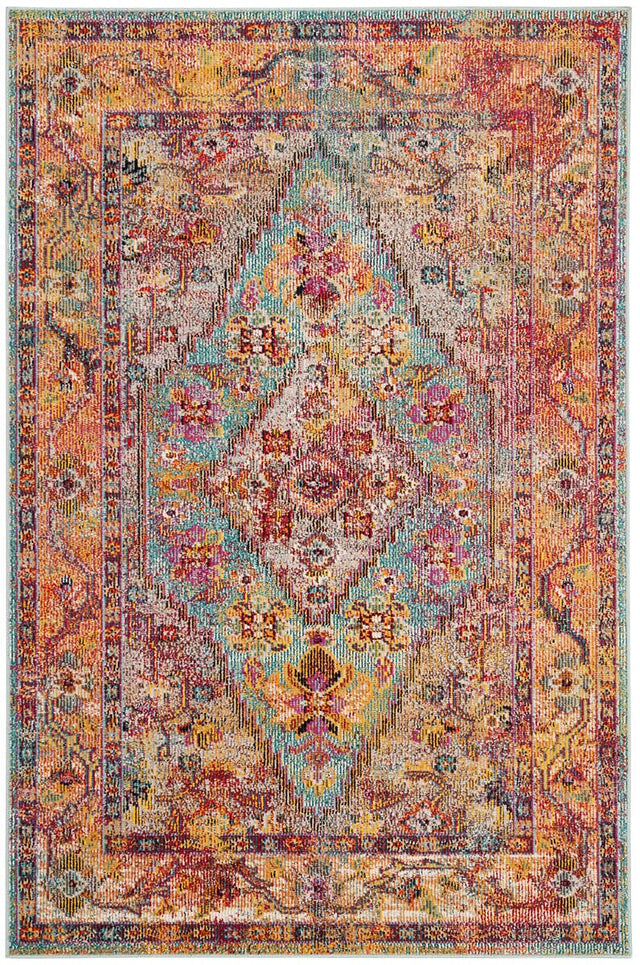 Safavieh Crystal Crs507A Light Blue / Orange Rugs - Safavieh - crs507a - 3