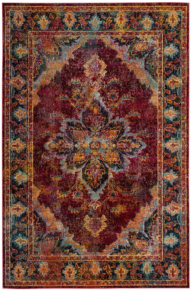 Safavieh Crystal Crs508R Ruby / Navy Rugs - Safavieh - crs508r - 3