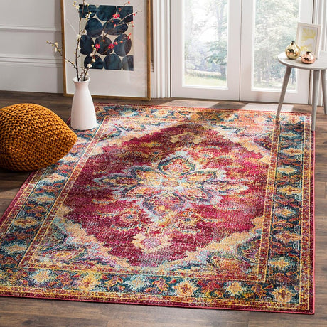 Safavieh Crystal Crs508R Ruby / Navy Rugs - Safavieh - crs508r - 3