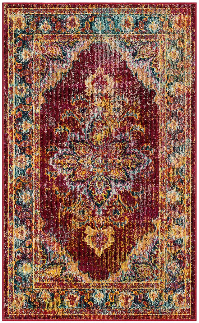 Safavieh Crystal Crs508R Ruby / Navy Rugs - Safavieh - crs508r - 3