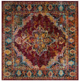 Safavieh Crystal Crs508R Ruby / Navy Rugs - Safavieh - crs508r - 7sq