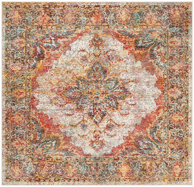 Safavieh Crystal Crs508V Cream / Rose Rugs - Safavieh - crs508v - 7sq