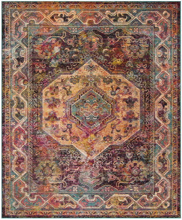 Safavieh Crystal Crs514T Teal / Rose Rugs - Safavieh - crs514t - 3