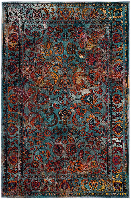 Safavieh Crystal Crs515A Light Blue / Orange Rugs - Safavieh - crs515a - 3