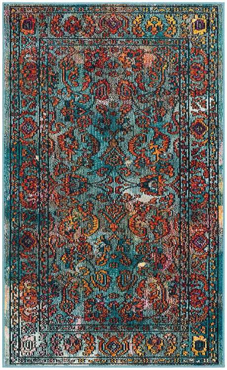 Safavieh Crystal Crs515A Light Blue / Orange Rugs - Safavieh - crs515a - 3