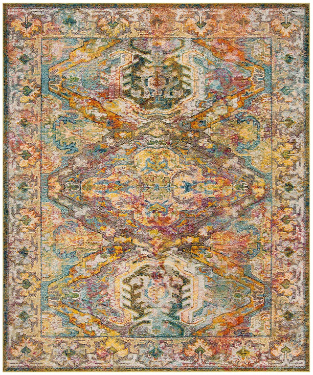 Safavieh Crystal Crs516A Light Blue / Orange Rugs - Safavieh - crs516a - 3