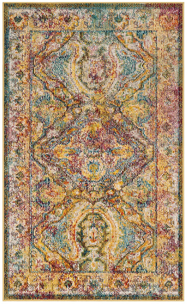 Safavieh Crystal Crs516A Light Blue / Orange Rugs - Safavieh - crs516a - 3