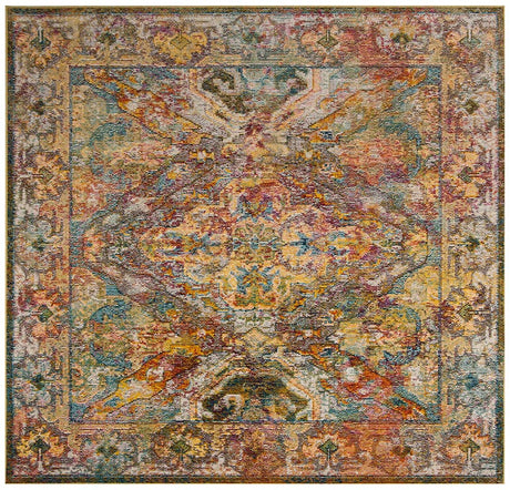 Safavieh Crystal Crs516A Light Blue / Orange Rugs - Safavieh - crs516a - 7sq